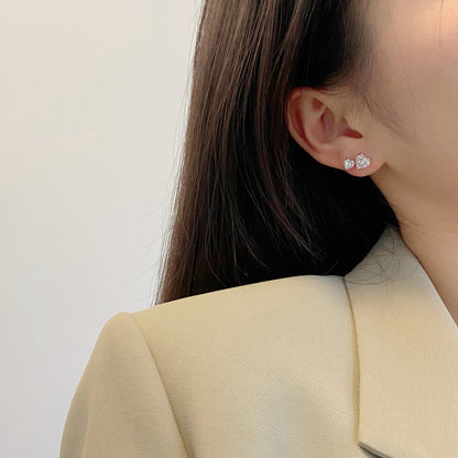 [Joyas Regalia] Pendientes clásicos estilo princesa con doble corazón