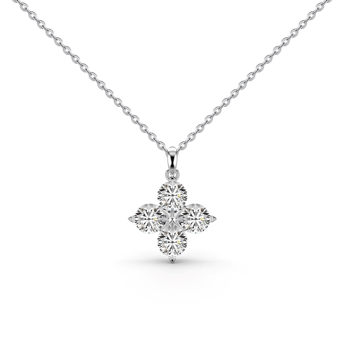 [Joyas Regalia] Collar de trébol de cuatro hojas y estrella de ocho puntas