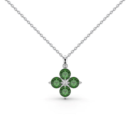 [Joyas Regalia] Collar de trébol de cuatro hojas y estrella de ocho puntas