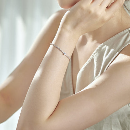 [Joyería Regalia] Pulsera elegante con forma de corazón romántico de 0,5 quilates
