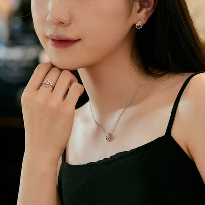 [Joyas Regalia]Collar brillante de corte de pera