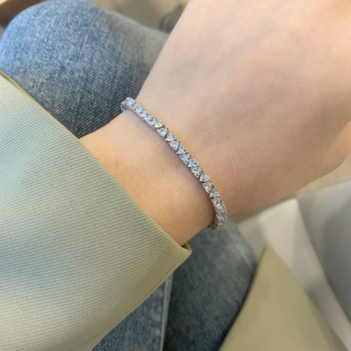 [Joyas Regalia] Pulsera romántica deslumbrante con forma de corazón para enamorados