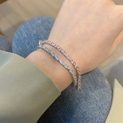 [Joyas Regalia] Pulsera romántica deslumbrante con forma de corazón para enamorados