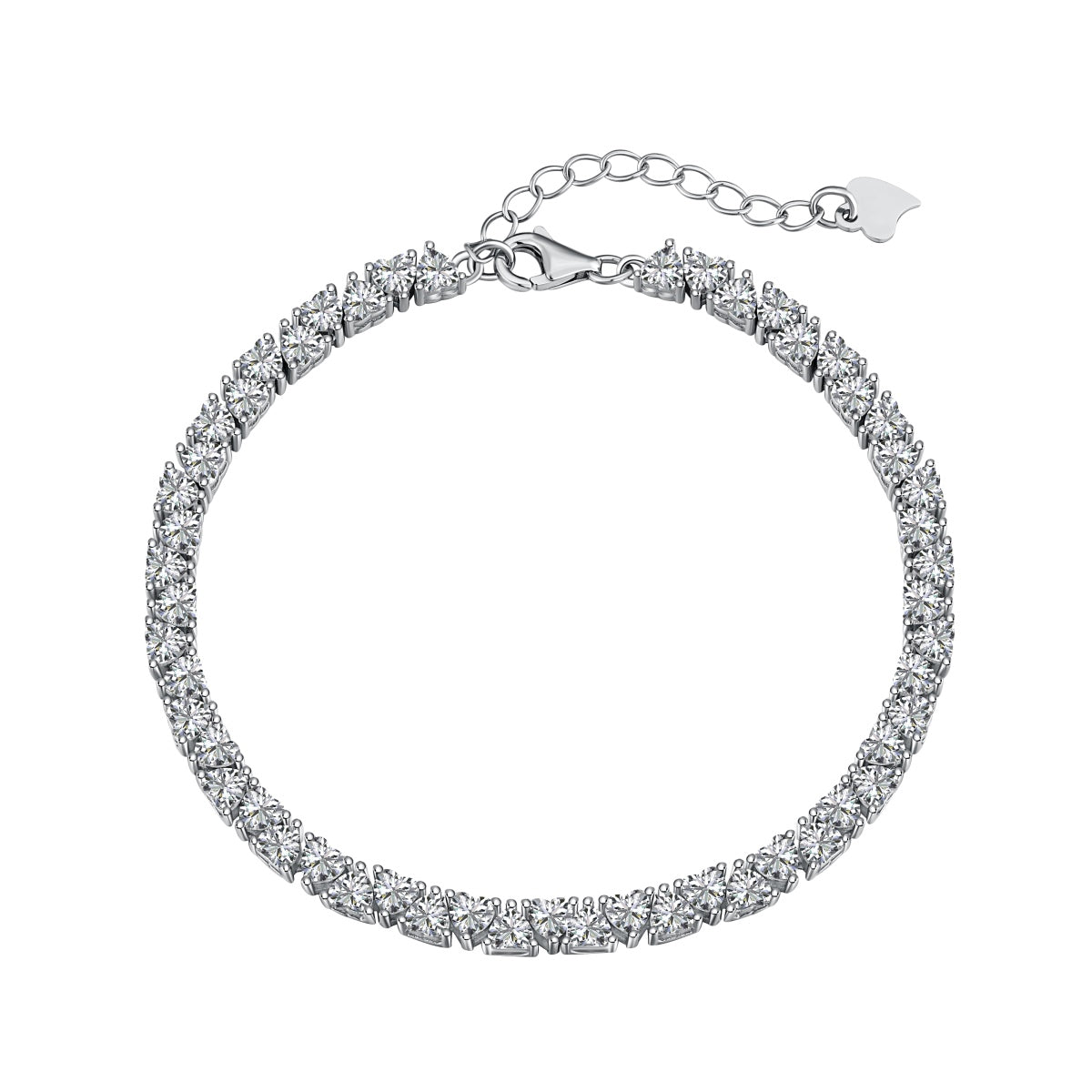 [Joyas Regalia] Pulsera romántica deslumbrante con forma de corazón para enamorados