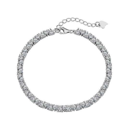 [Joyas Regalia] Pulsera romántica deslumbrante con forma de corazón para enamorados