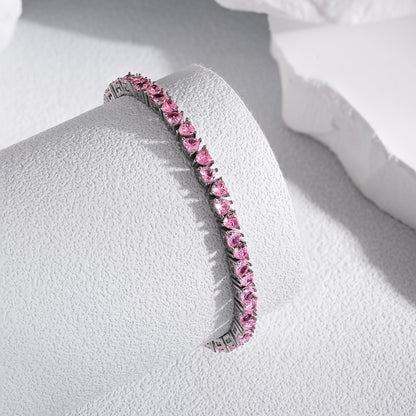 [Joyas Regalia] Pulsera romántica deslumbrante con forma de corazón para enamorados