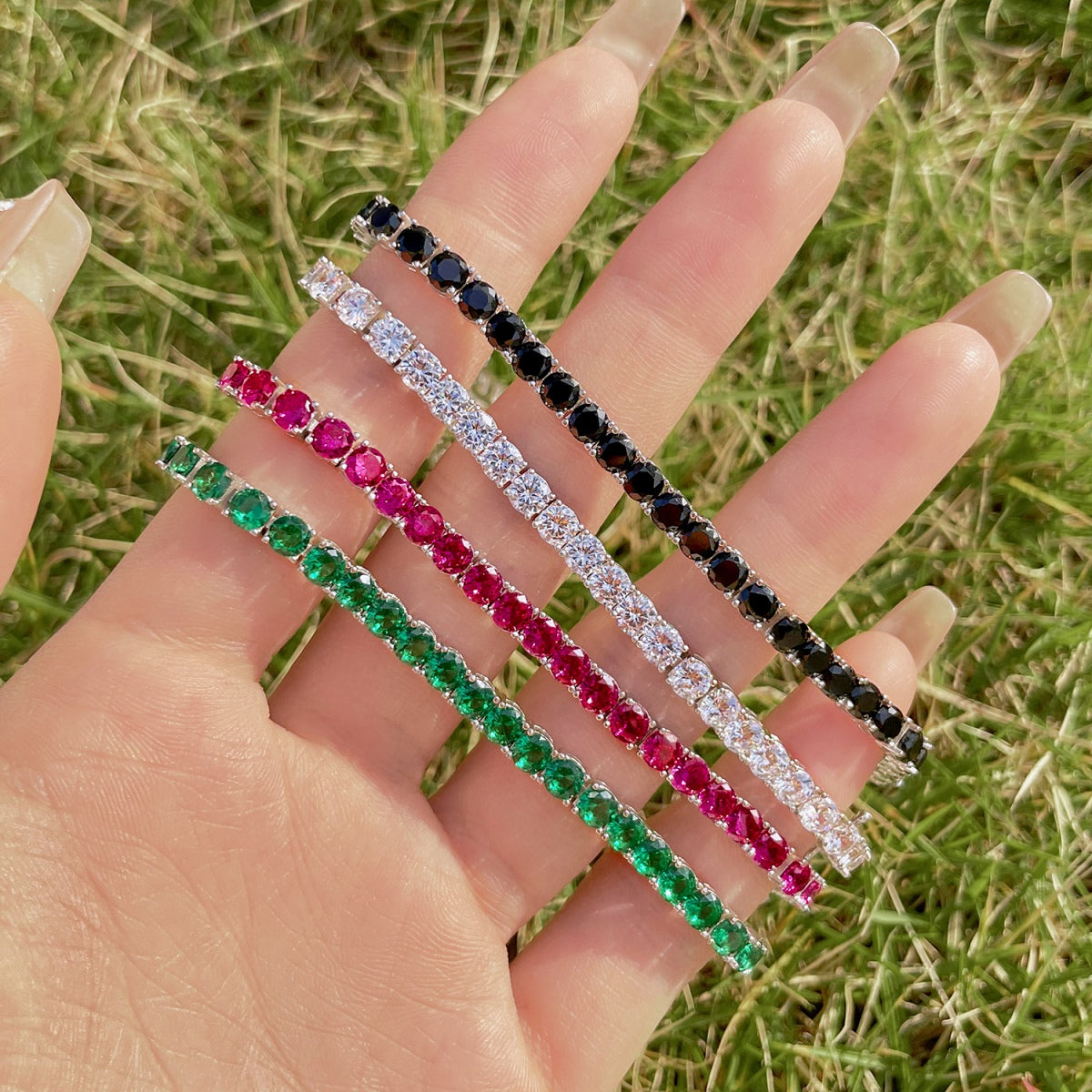 [Regalia jewelry]Radiant Colorful Round Cut Party Bracelet