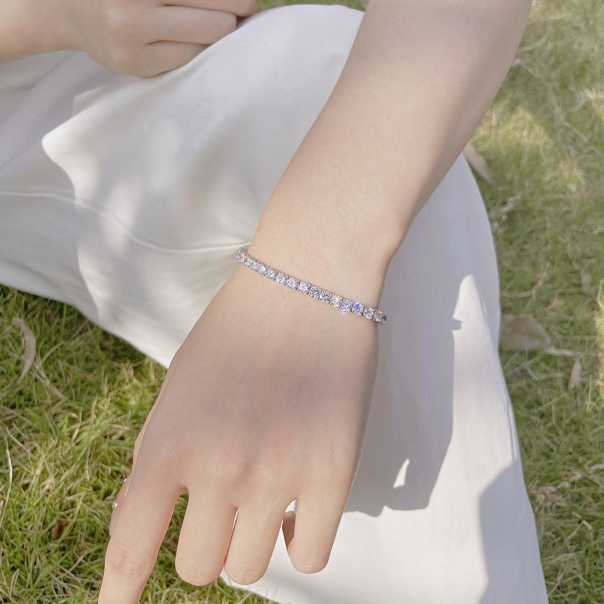 [Regalia jewelry]Radiant Colorful Round Cut Party Bracelet