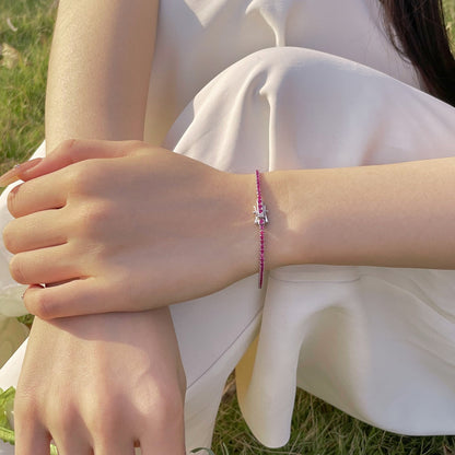 [Joyas Regalia] Pulsera de fiesta con corte redondo, radiante y colorida