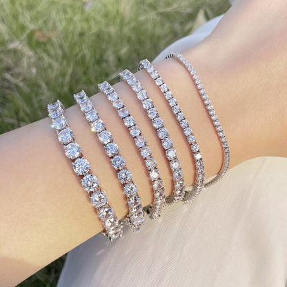 [Regalia jewelry]Luxurious Ornate Round Cut Tennis Bracelet