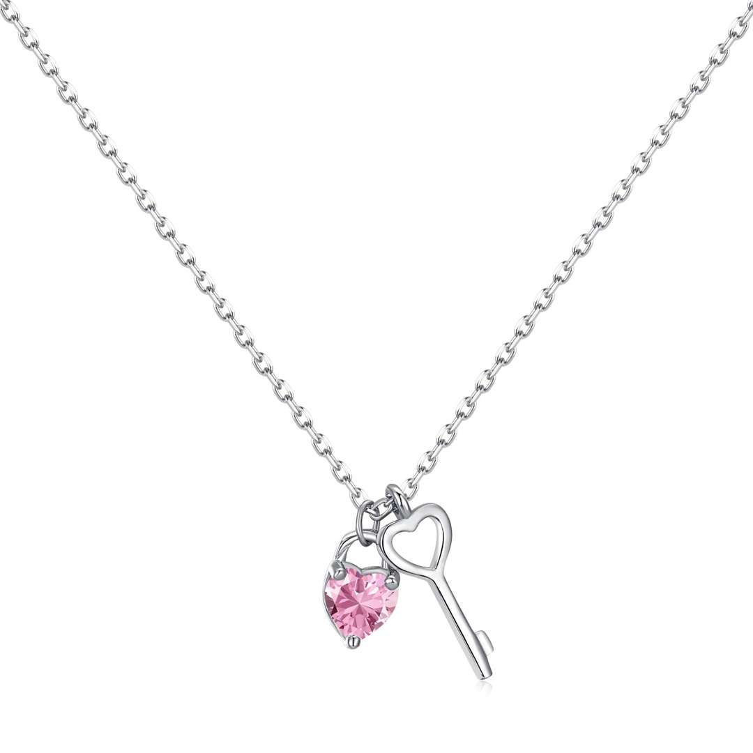 [Bijoux Regalia] Collier pendentif clé en forme de cœur unique