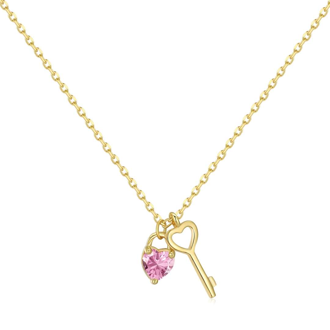 [Bijoux Regalia] Collier pendentif clé en forme de cœur unique