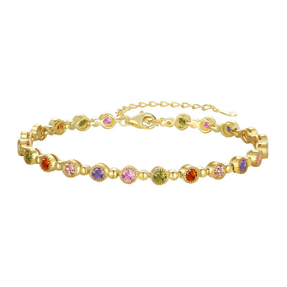 [Joyas Regalia] Pulsera de fiesta con corte redondo exquisito y brillante