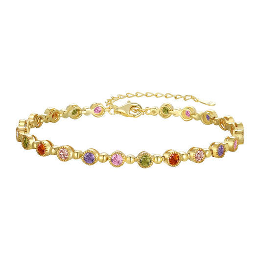 [Joyas Regalia] Pulsera de fiesta con corte redondo exquisito y brillante