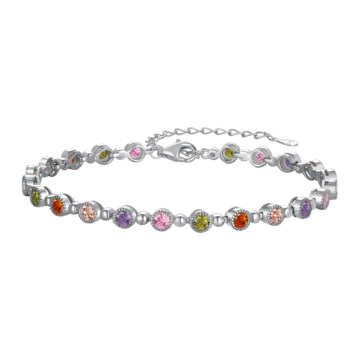 [Joyas Regalia] Pulsera de fiesta con corte redondo exquisito y brillante