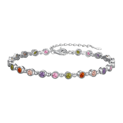 [Joyas Regalia] Pulsera de fiesta con corte redondo exquisito y brillante