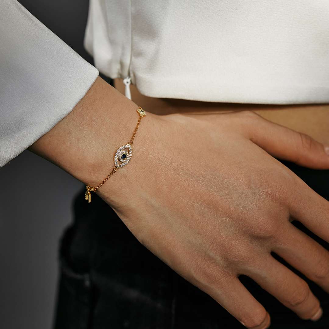 [Joyas Regalia]Collar con forma de ojo delicado