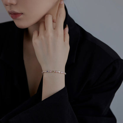 [Joyas Regalia] Pulsera de fiesta con corte redondo exquisito y brillante