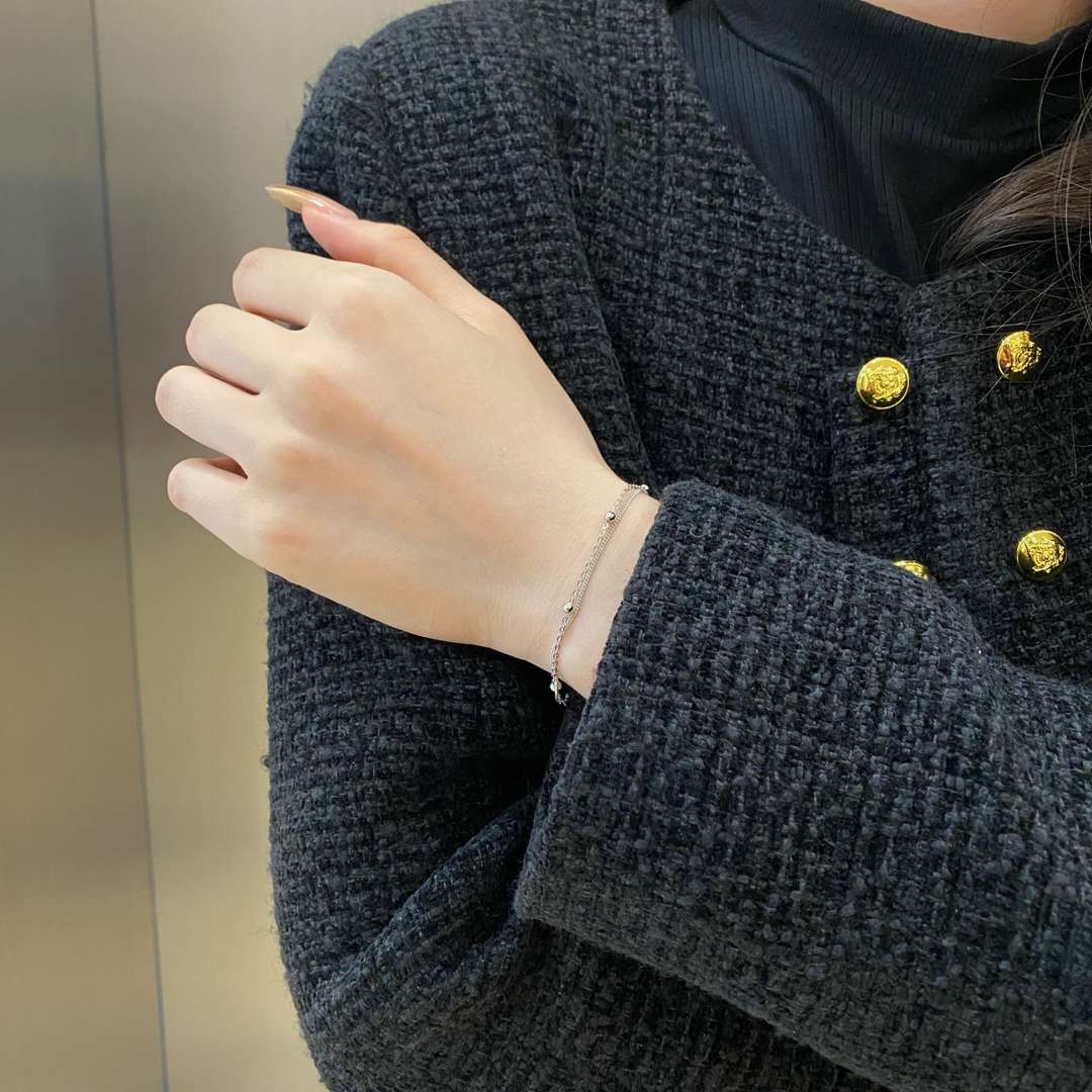 [Joyas Regalia]Pulsera delicada de cuentas de doble capa