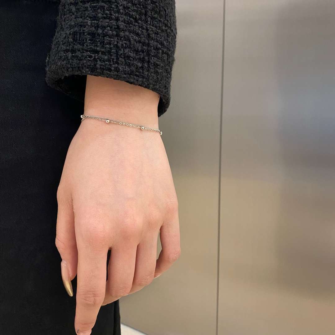[Joyas Regalia]Pulsera delicada de cuentas de doble capa