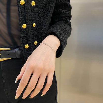[Joyas Regalia]Pulsera delicada de cuentas de doble capa