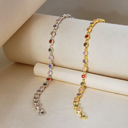 [Joyas Regalia] Pulsera de fiesta con corte redondo exquisito y brillante