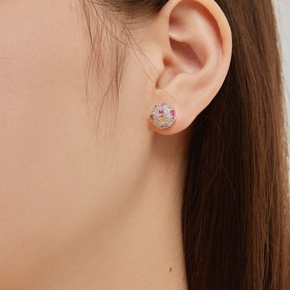 [Joyas Regalia] Pendientes diarios con forma de octágono adornados y coloridos