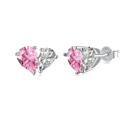 [Joyas Regalia] Pendientes deslumbrantes y elegantes con corte de corazón