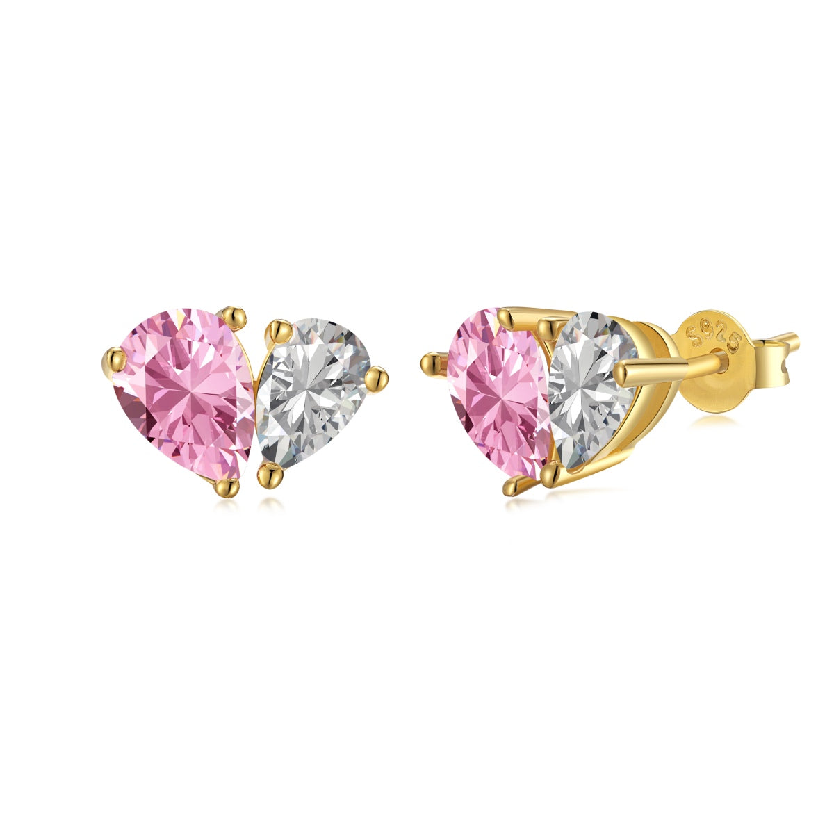 [Joyas Regalia] Pendientes deslumbrantes y elegantes con corte de corazón