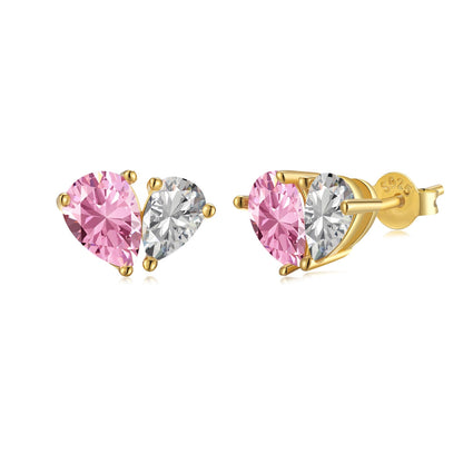 [Joyas Regalia] Pendientes deslumbrantes y elegantes con corte de corazón