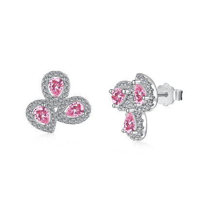 [Joyas Regalia] Pendientes de corte de pera con forma de flor ornamentada