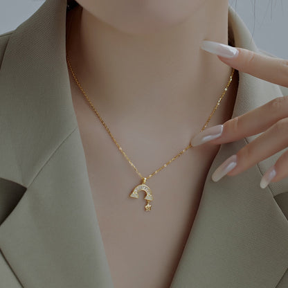 [Bijoux Regalia] Collier étoile arc-en-ciel unique