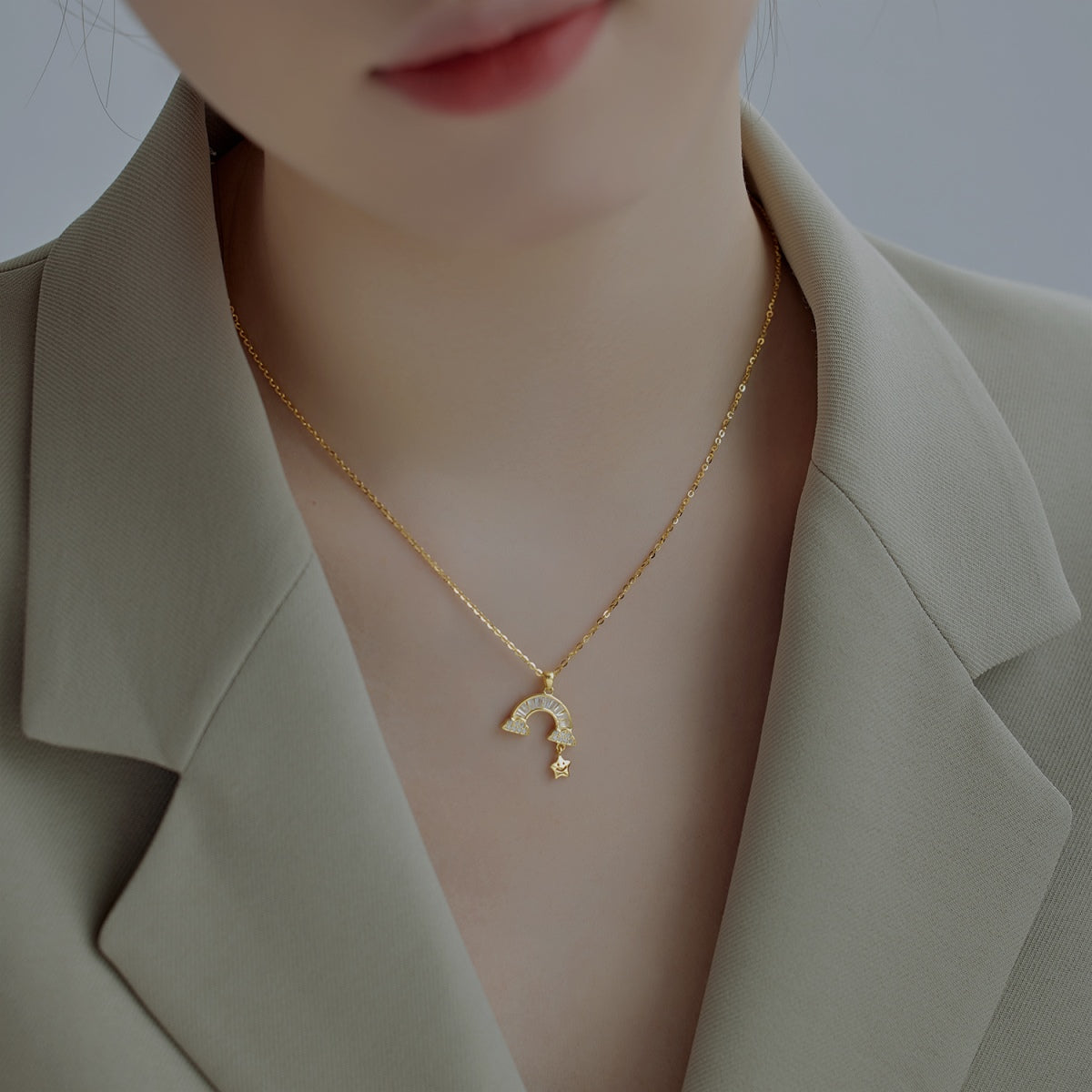 [Bijoux Regalia] Collier étoile arc-en-ciel unique