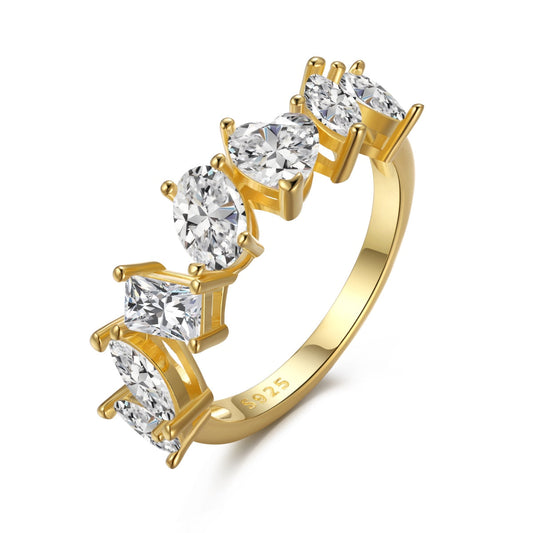 [Regalia jewelry]Delicate Multi Cut Ring