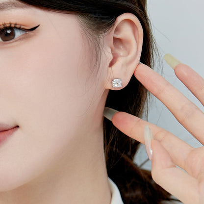 [Joyas Regalia] Pendientes de boda de corte princesa radiante de 1,0 quilates