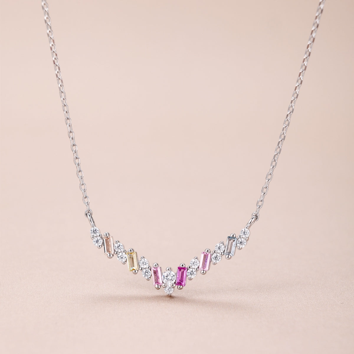 [Joyas Regalia]Collar arcoíris deslumbrante