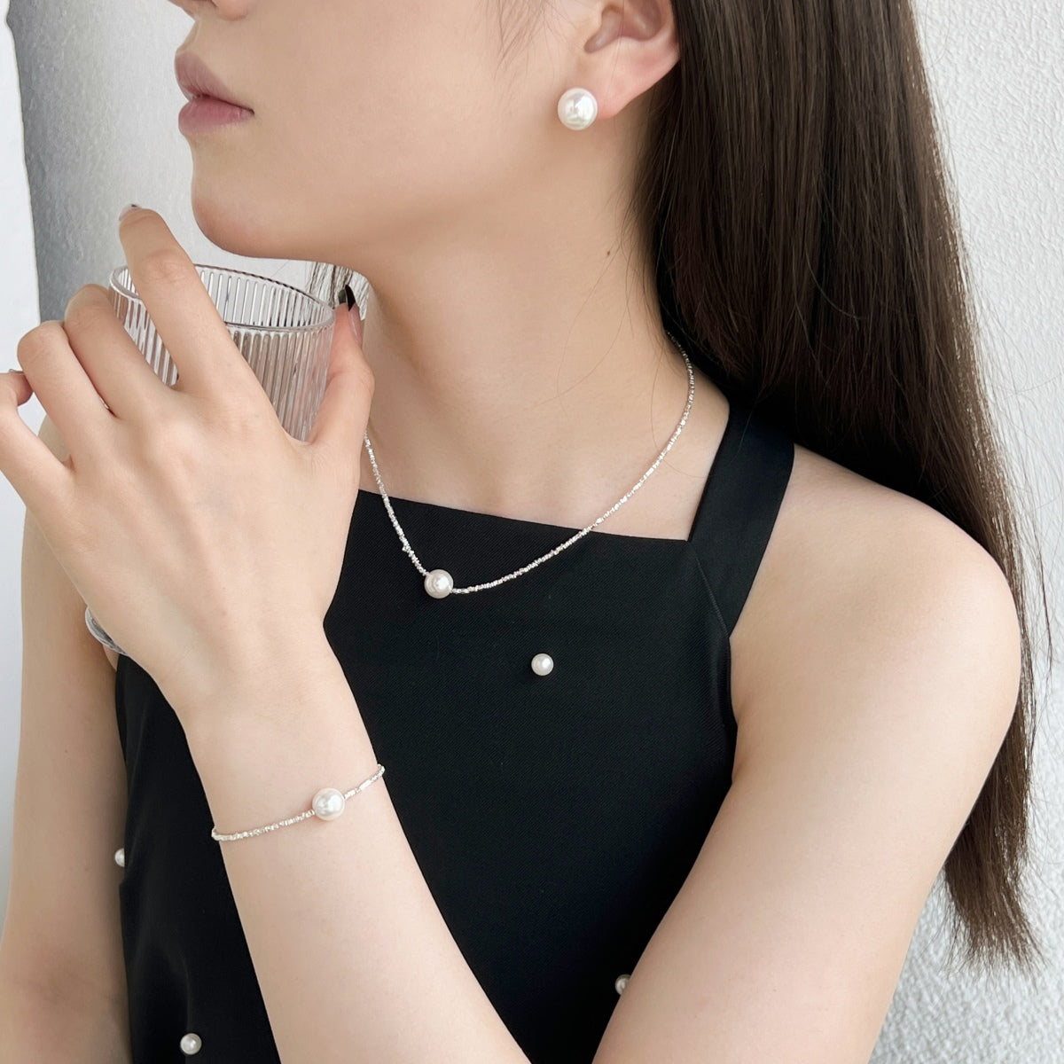 [Joyas Regalia]Pendientes de perlas delicadas