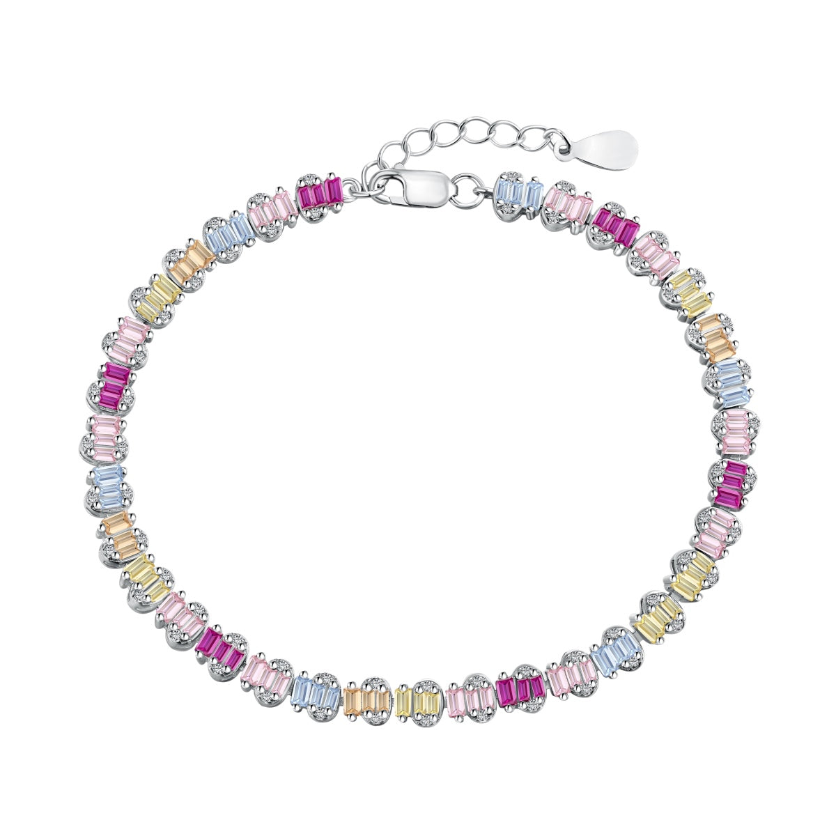 [Regalia jewelry]Delicate Colorful Emerald Cut Party Bracelet