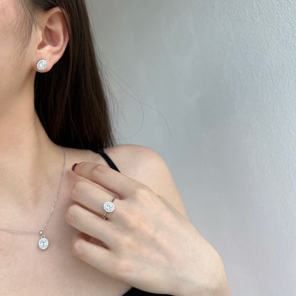 [Joyas Regalia] Delicados pendientes de corte ovalado radiante para uso diario