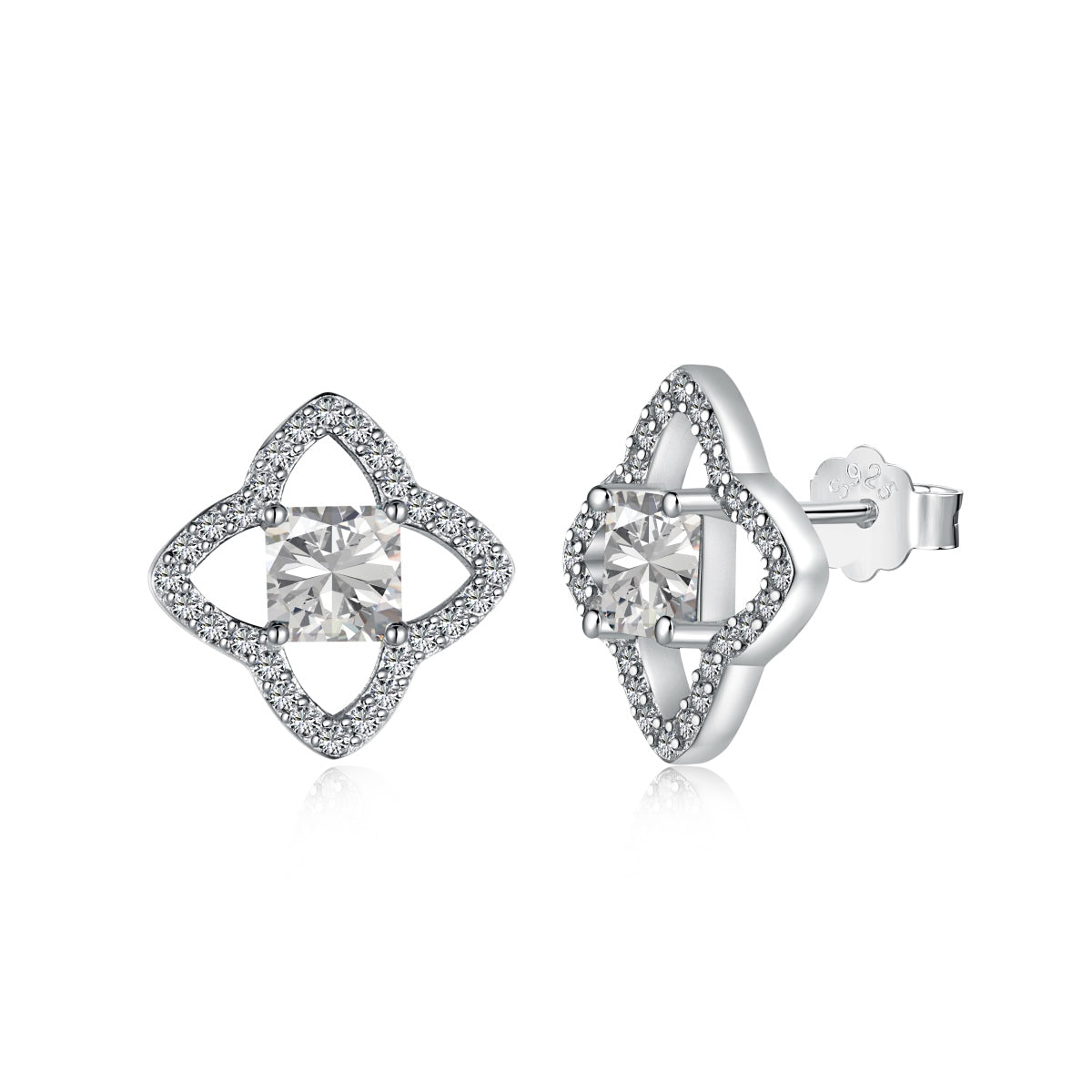 [Joyas Regalia] Elegantes pendientes de diario con corte princesa y forma de estrella