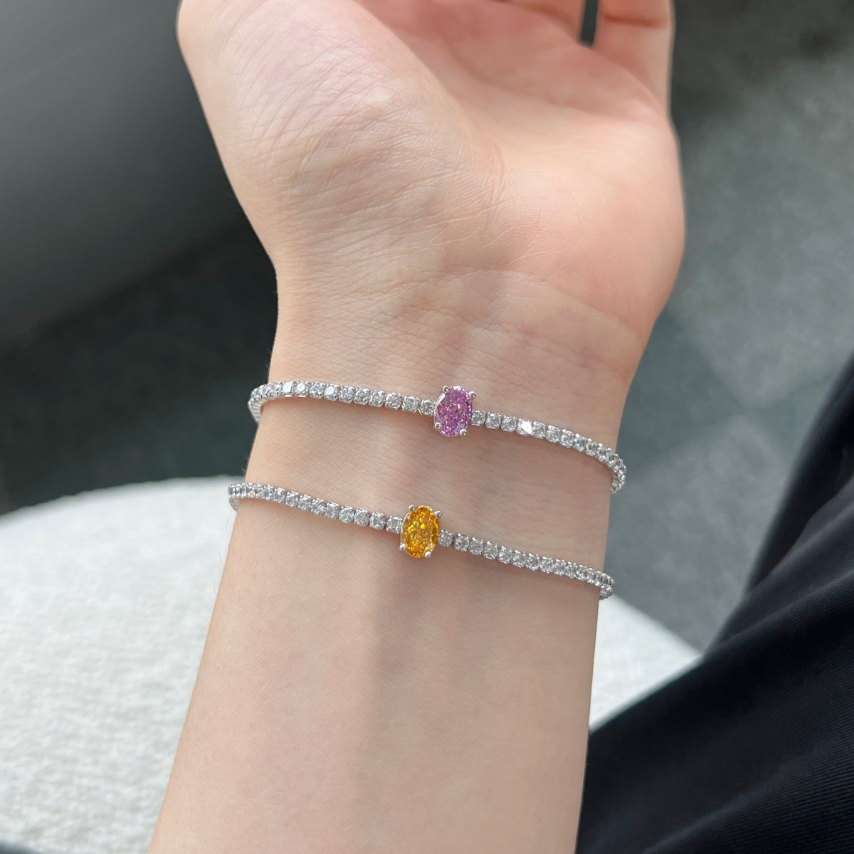 [Joyas Regalia] Pulsera diaria de corte ovalado exquisito de 0,75 quilates