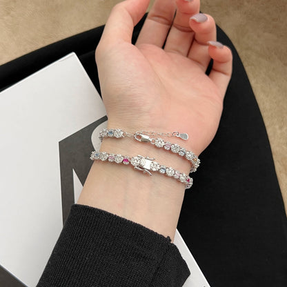 [Regalia jewelry]Dazzling Radiant Multi Cut Daily Bracelet