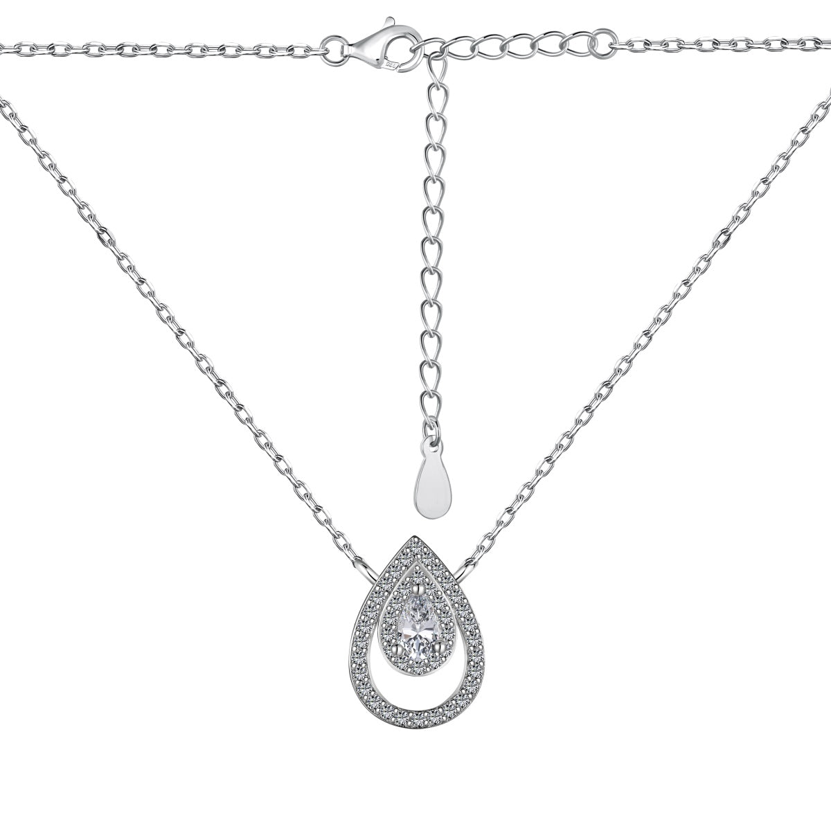 [Joyas Regalia]Collar brillante de corte de pera