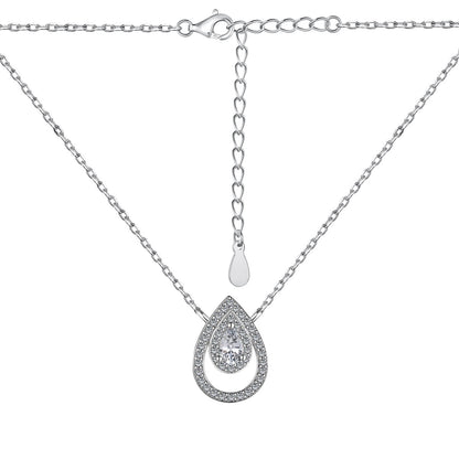 [Joyas Regalia]Collar brillante de corte de pera