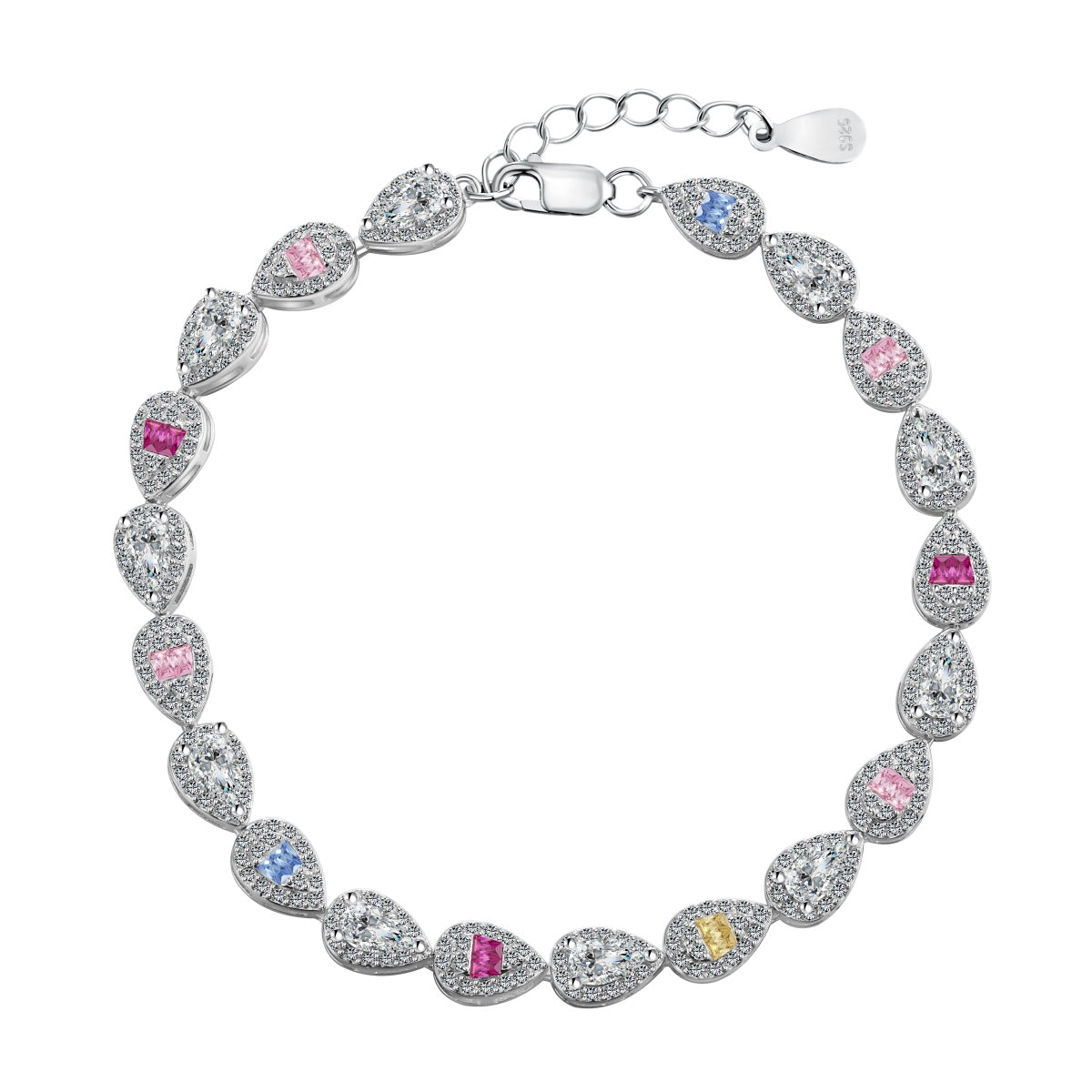 [Joyería Regalia] Pulsera diaria con forma de gota de agua radiante de 0,25 quilates