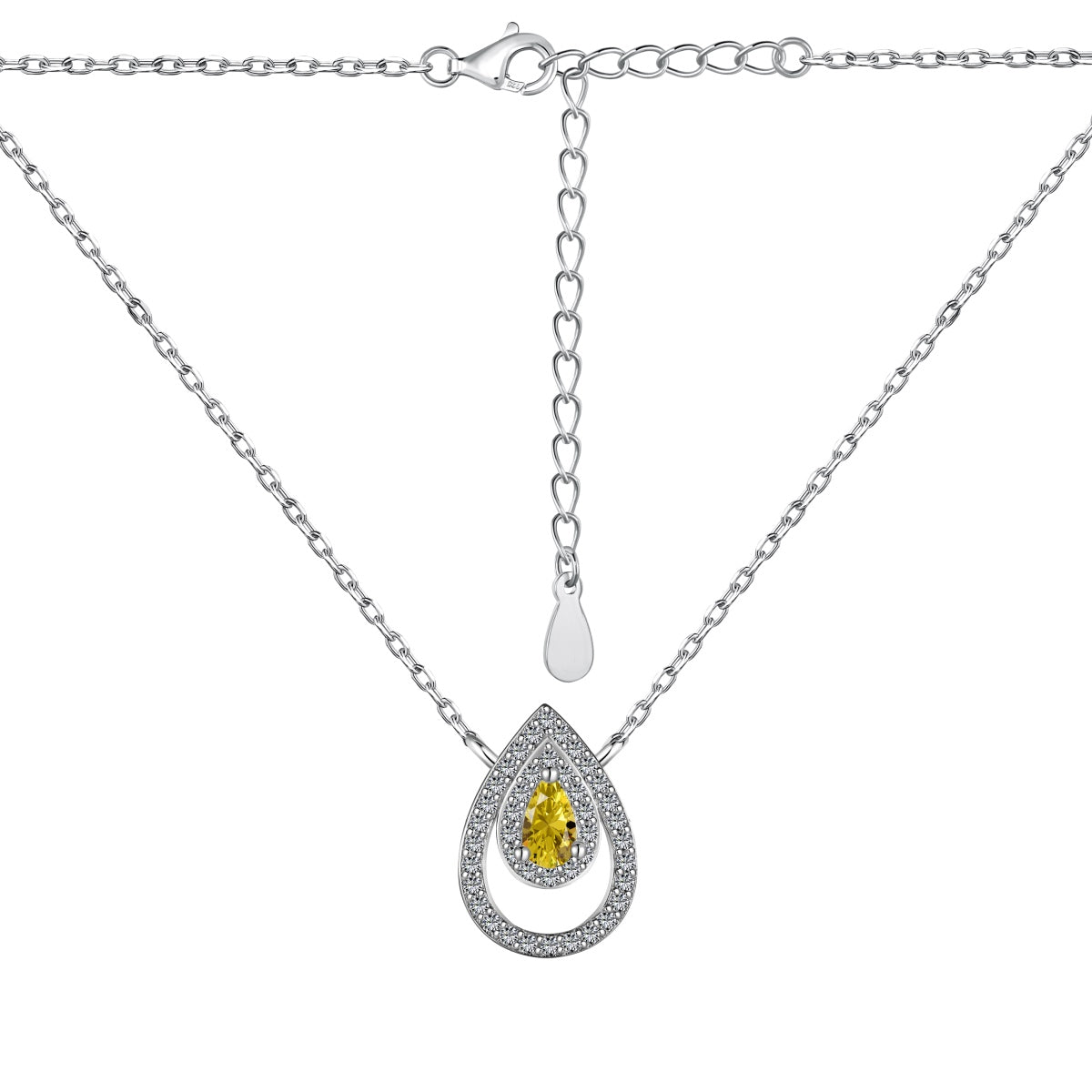 [Joyas Regalia]Collar brillante de corte de pera
