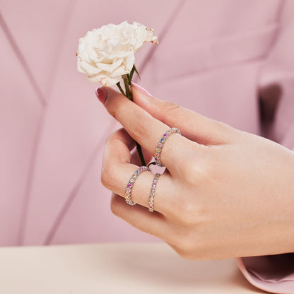 [Joyas Regalia] Anillo diario de corte redondo brillante y radiante