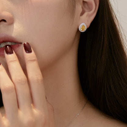 [Joyas Regalia] Delicados y hermosos pendientes de corte pera para uso diario