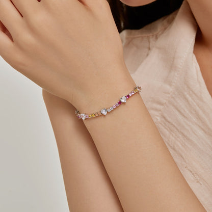 [Bijoux Regalia] Bracelet romantique en forme de cœur avec coupe ronde