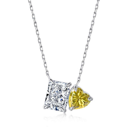 [Bijoux Regalia] Collier éblouissant en forme de carré et de cœur